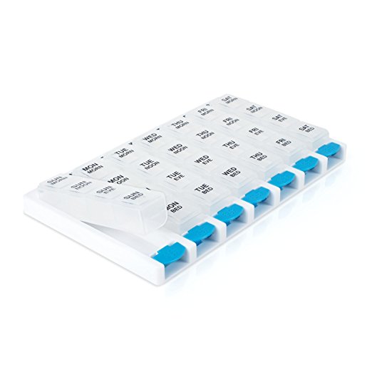 7-Day Multi-Dose Pill Reminder – Weekly One-Day-At-A-Time Pill Planner 2